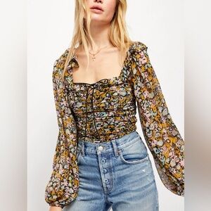 Free People Mabel Printed Blouse